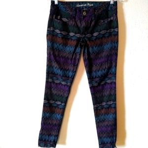 American Eagle Outfitters leaf print jeggings